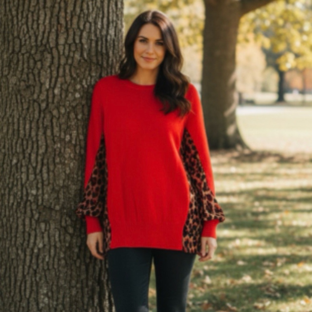 SANDRINE ROSE 2 Tone Sweater By Free People